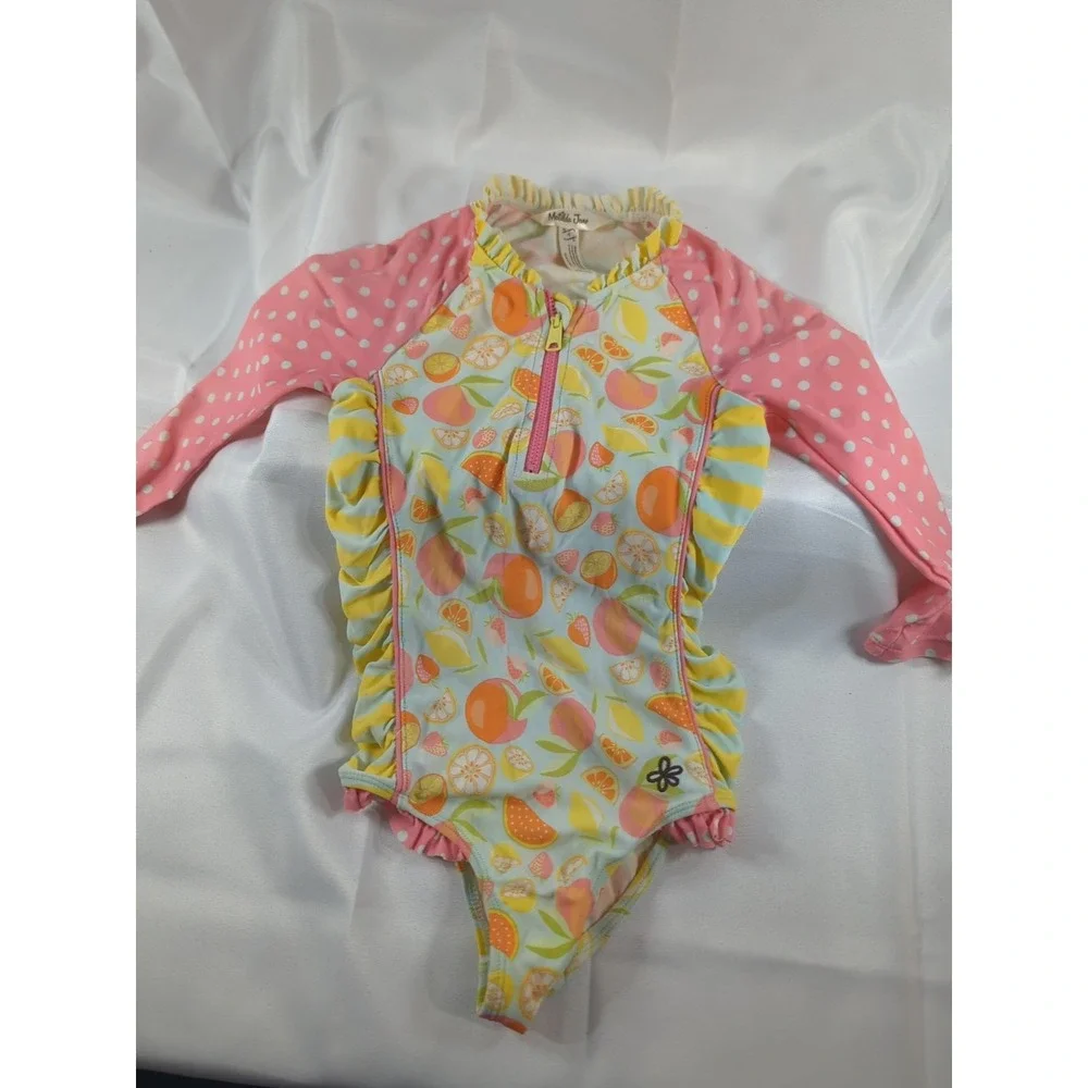 Girls MATILDA JANE Lets go together Fruit Smoothie Swimsuit size 4 Gently Used